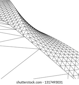 Architectural drawing. Futuristic background