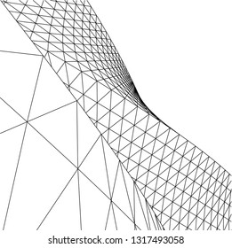 Architectural drawing. Futuristic background