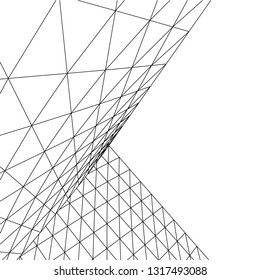 Architectural drawing. Futuristic background