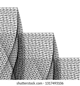 Architectural drawing. Futuristic background