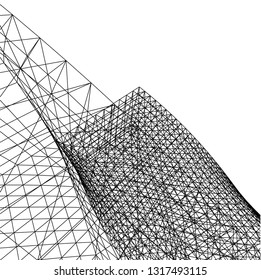 Architectural drawing. Futuristic background