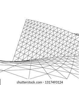 Architectural drawing. Futuristic background