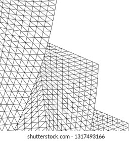 Architectural drawing. Futuristic background