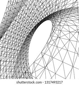 Architectural drawing. Futuristic background