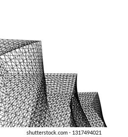 Architectural drawing. Futuristic background