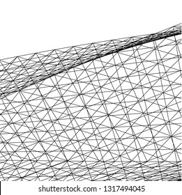 Architectural drawing. Futuristic background