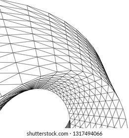 Architectural drawing. Futuristic background