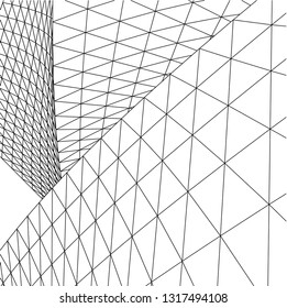 Architectural drawing. Futuristic background