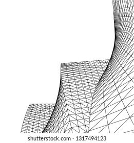 Architectural drawing. Futuristic background