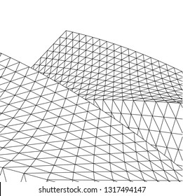 Architectural drawing. Futuristic background