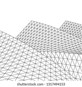 Architectural drawing. Futuristic background