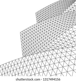 Architectural drawing. Futuristic background