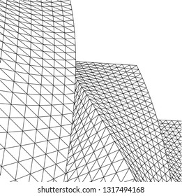 Architectural drawing. Futuristic background