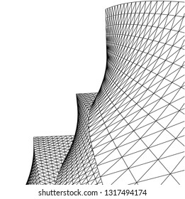 Architectural drawing. Futuristic background