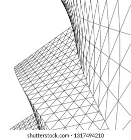 Architectural drawing. Futuristic background