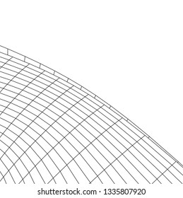 Architectural drawing. Futuristic background