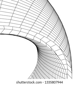 Architectural drawing. Futuristic background