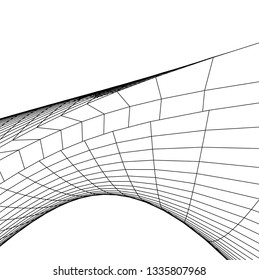 Architectural drawing. Futuristic background