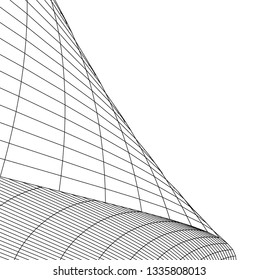 Architectural drawing. Futuristic background