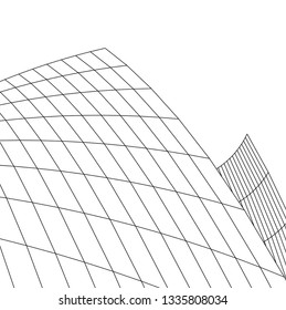 Architectural drawing. Futuristic background