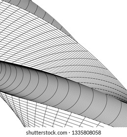 Architectural drawing. Futuristic background