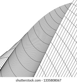 Architectural drawing. Futuristic background