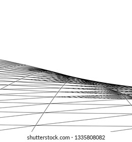 Architectural drawing. Futuristic background
