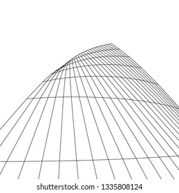 Architectural drawing. Futuristic background