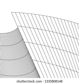 Architectural drawing. Futuristic background