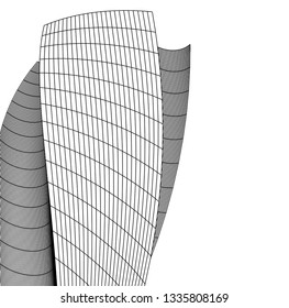 Architectural drawing. Futuristic background