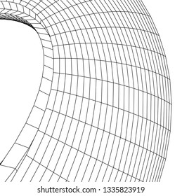 Architectural drawing. Futuristic background