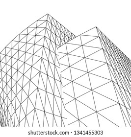 Architectural drawing. Futuristic background