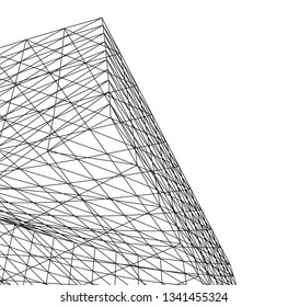 Architectural drawing. Futuristic background