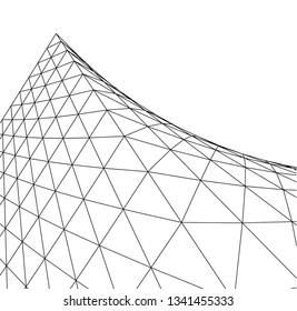 Architectural drawing. Futuristic background