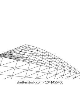 Architectural drawing. Futuristic background