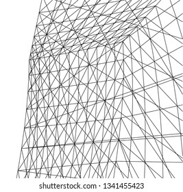 Architectural drawing. Futuristic background