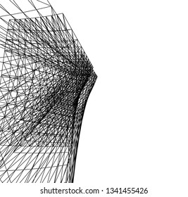 Architectural drawing. Futuristic background