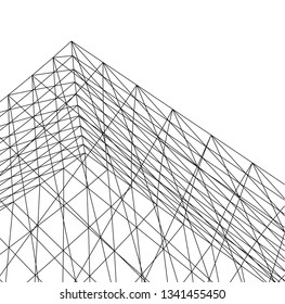 Architectural drawing. Futuristic background