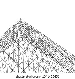 Architectural drawing. Futuristic background
