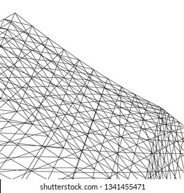 Architectural drawing. Futuristic background