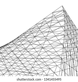 Architectural drawing. Futuristic background