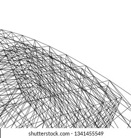 Architectural drawing. Futuristic background