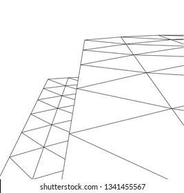 Architectural drawing. Futuristic background