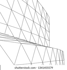 Architectural drawing. Futuristic background