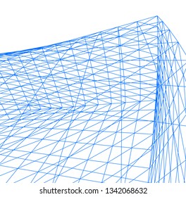 Architectural drawing. Futuristic background