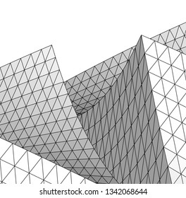 Architectural drawing. Futuristic background