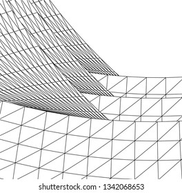 Architectural drawing. Futuristic background