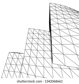 Architectural drawing. Futuristic background