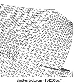 Architectural drawing. Futuristic background