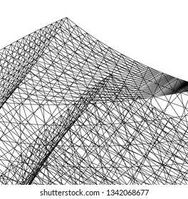 Architectural drawing. Futuristic background